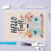 Herfst Bloemen in Mason Jars Decoupage Tissuepapier (Craft)