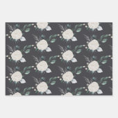 Herfst Bloemen Inpakpapier Vlak Vel Set van 3 (Voorkant 2)