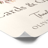 Herfst Bloemen Ivoor Trouwkaarten & Cadeaubordjes Poster (Hoek)