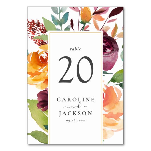 Herfst Bloemen Kaart (Voorkant)