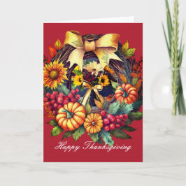 Herfst Bloemen Kaart, 5 "x 7" Gevouwen Thanksgivin Kaart
