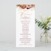 Herfst Bloemen Katholiek Huwelijksprogramma met mi (Staand voorkant)