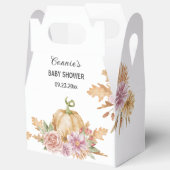 Herfst Bloemen Kleine Pompoen Baby shower Bedankdoosjes (Open)