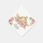 Herfst Bloemen Kleine Pompoen Baby shower Servet (Hoek)