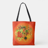 Herfst Bloemen Kleurrijk Tote Bag (Achterkant)