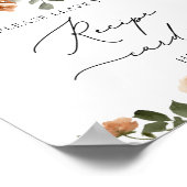 Herfst Bloemen Laat je recept Kaart hier achter Poster (Hoek)