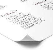 Herfst Bloemen Landschap Trouwstoel Plan Poster (Hoek)