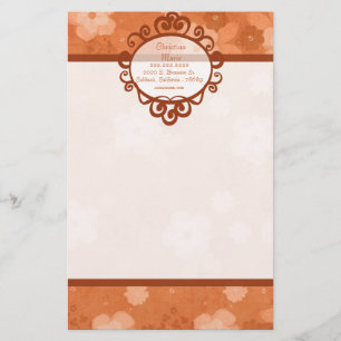 Herfst Bloemen Letterhoofd Stationery Briefpapier