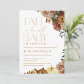Herfst Bloemen Liefde Baby Shower Kaart (Staand voorkant)
