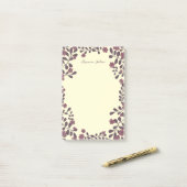 Herfst Bloemen Lijst CUSTOM NAAM Notitieblok Post-it® Notes (Op bureau)