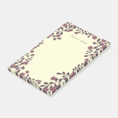 Herfst Bloemen Lijst CUSTOM NAAM Notitieblok Post-it® Notes (Schuin)