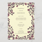 Herfst Bloemen Lijst Elegant Modern Rustiek CUSTOM Menu (Voorkant)