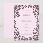 Herfst Bloemen Lijst Elegant Modern Rustiek CUSTOM Menu (Voorkant / Achterkant)