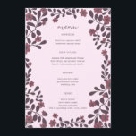 Herfst Bloemen Lijst Elegant Modern Rustiek CUSTOM Menu<br><div class="desc">Gebruik deze zoete bloemenmenukaarten voor uw bruiloft, verlovingsfeest, vrijgezellenfeest of ander evenement. Hand getekend door mij voor jou. Volledig bewerkbaar, voeg uw eigen tekst of achtergrondkleur toe. Klik op "personaliseren" om de tekst te bewerken en op "ontwerp bewerken" om lettertypen, kleuren te wijzigen en tekst toe te voegen. Verander ook...</div>