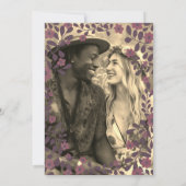 Herfst Bloemen Lijst Sweet Boho Casual FOTO Bruilo Kaart (Achterkant)