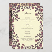 Herfst Bloemen Lijst Sweet Boho Casual FOTO Bruilo Menu (Voorkant / Achterkant)