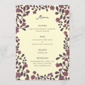 Herfst Bloemen Lijst Sweet Boho Casual FOTO Bruilo Menu (Voorkant)