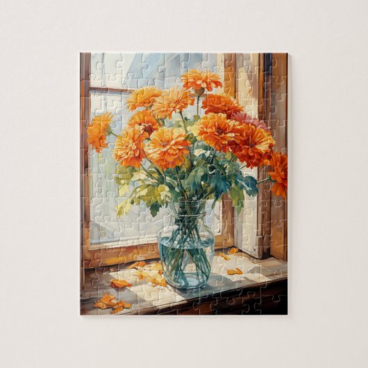 Herfst Bloemen Marigold Puzzel 110 Stks. 20,3 x 25 (Verticaal)