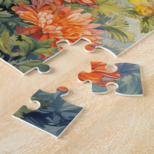 Herfst Bloemen Marigold Puzzel 110 Stks. 20,3 x 25 Legpuzzel (Zijkant)