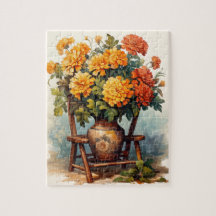 Herfst Bloemen Marigold Puzzel 110 Stks. 20,3 x 25