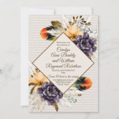 Herfst bloemen met Pampas Grass en Veer Weddenscha Kaart (Voorkant)