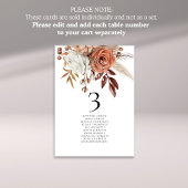 Herfst Bloemen Namen Zitting Grafiek Tafel Nummer  Bedankkaart