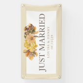 Herfst Bloemen Net Getrouwd Auto Banner (Verticaal)