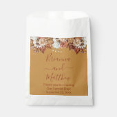 Herfst Bloemen op gouden gunsttas Bedankzakje (Voorkant)