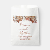 Herfst Bloemen op Witte Favor Bag Bedankzakje (Voorkant)