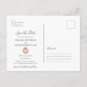 Herfst bloemen opslaan de datum briefkaart (Achterkant)