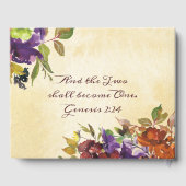 Herfst Bloemen Paarse Verbrande Sinaasappel Gele B Gastenboek (Achterkant)