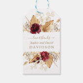 Herfst Bloemen Pampas Gras Palm Bruiloft  Cadeaulabel (Achterkant)