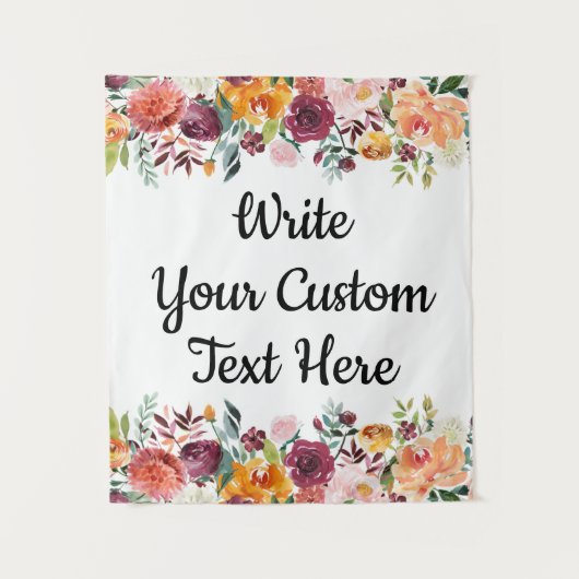 Herfst Bloemen Photobooth Achtergrond Bruiloft Pro Wandkleed (Voorkant)