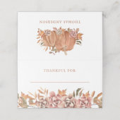 Herfst Bloemen Plaatskaartje (Buitenkant ongevouwen)