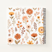 Herfst Bloemen Pompoen Baby shower Gastboek Notitieboek (Achterkant)