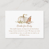 Herfst Bloemen Pompoen Boeken voor Baby Informatiekaartje (Voorkant)