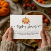 Herfst Bloemen Pompoen Display douche Vrijgezellen Informatiekaartje