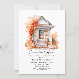 Herfst Bloemen Pompoen Home Sweet Home Kaart