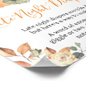 Herfst Bloemen Pompoen Late Night Luiers Poster (Hoek)