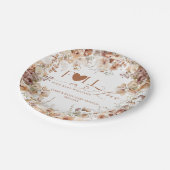 Herfst Bloemen Pompoen Neutraal Baby shower Papieren Bordje (Gekanteld)