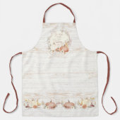 Herfst Bloemen Pompoen Paddestoel Geef Bedankt Lor Schort (Voorkant)