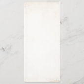 Herfst Bloemen Pompoen Thanksgiving Diner Menu (Achterkant)