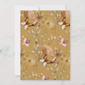 Herfst Bloemen Pompoen Thanksgiving Diner Party Kaart (Achterkant)