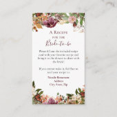 Herfst Bloemen Recept Aanvraag Informatiekaartje (Voorkant)