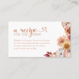 Herfst Bloemen Recept aanvraag Vrijgezellenfeest Visitekaartje