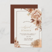 Herfst bloemen repetitie diner kaart (Voorkant / Achterkant)