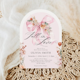 Herfst Bloemen Roze Boog Herfst in Liefde Baby sho Kaart