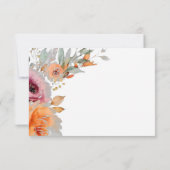 Herfst Bloemen RSVP bruiloft Kaart (Achterkant)