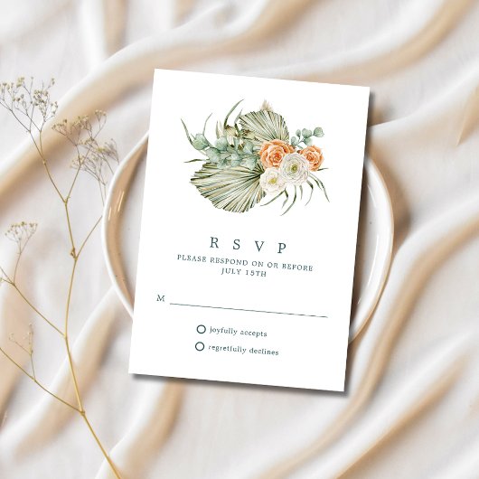 Herfst Bloemen Rustiek Outdoor Wedding RSVP