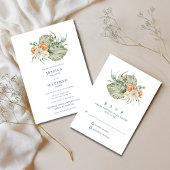 Herfst Bloemen Rustiek Outdoor Wedding RSVP Kaartje